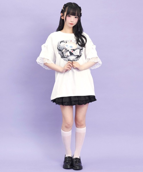 「Secret Honey」 半袖Tシャツ FREE スミクロ レディース_画像5
