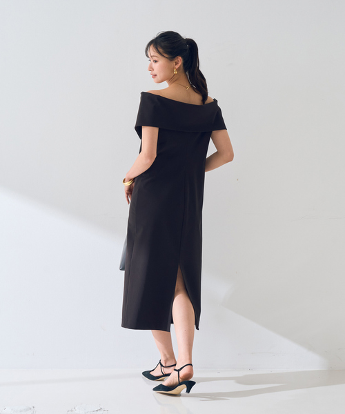 「Rouge vif」 ノースリーブワンピース フリー ブラック レディース_画像6