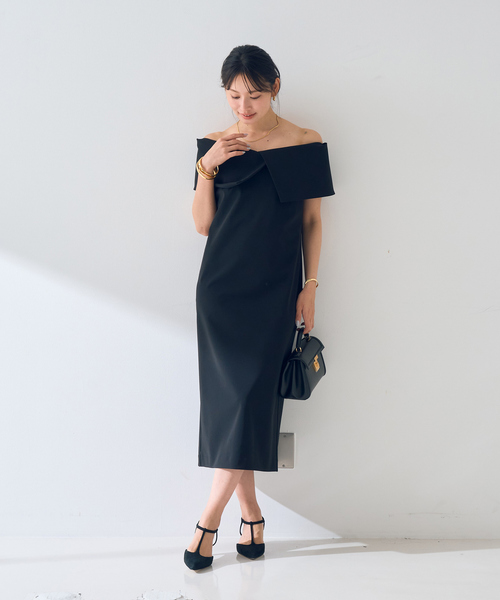 「Rouge vif」 ノースリーブワンピース フリー ブラック レディース_画像7