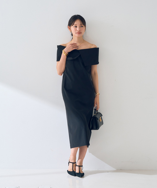 「Rouge vif」 ノースリーブワンピース フリー ブラック レディース_画像8