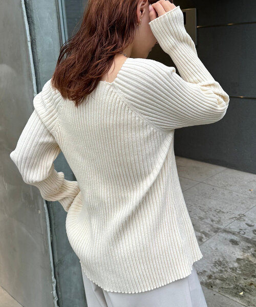 「mystic」 長袖ニット FREE ベージュ レディース_画像3