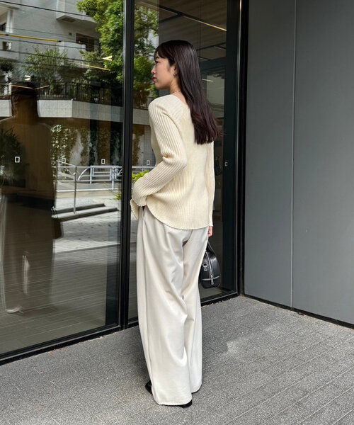 「mystic」 長袖ニット FREE ベージュ レディース_画像6