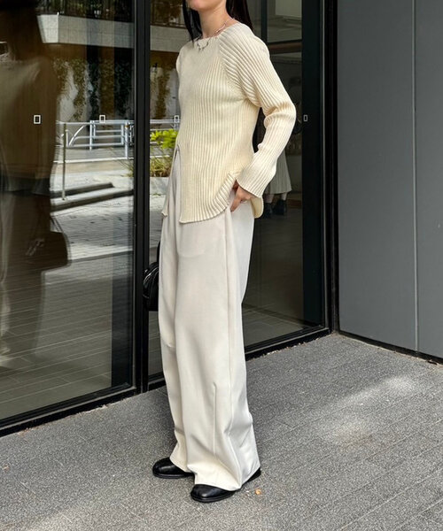 「mystic」 長袖ニット FREE ベージュ レディース_画像7