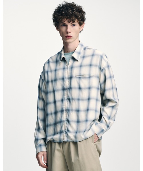 トップス SHOOP SOPHNET.（ソフネット） シャツ DRAPE ZIP-UP SHIRT メンズ レディース