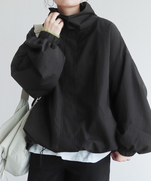 「reca」 ナイロンブルゾン M カーキ レディース_画像4