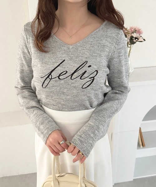 「apres jour」 長袖ニット フリー ブラック レディース_画像3