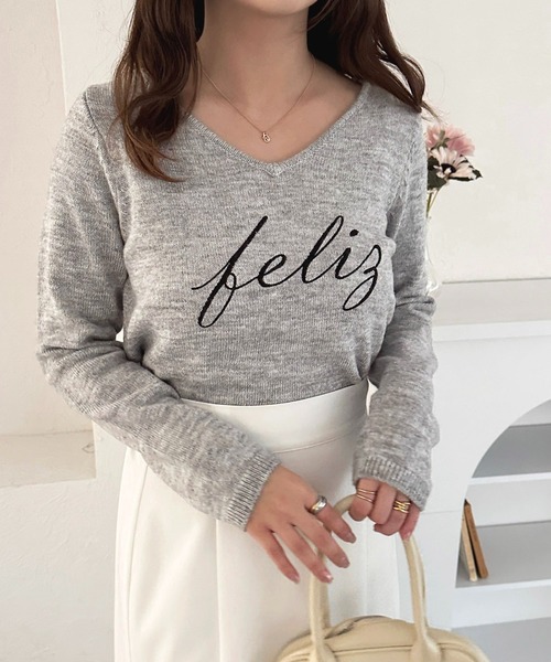 「apres jour」 長袖ニット フリー ブラック レディース_画像4