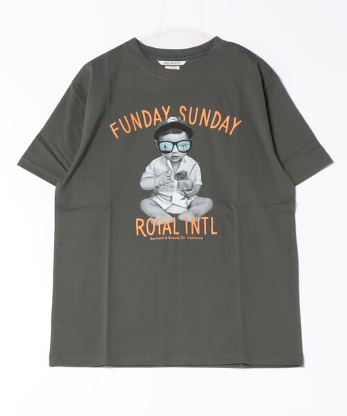 「roial」 半袖Tシャツ SMALL チャコールグレー メンズ_画像7