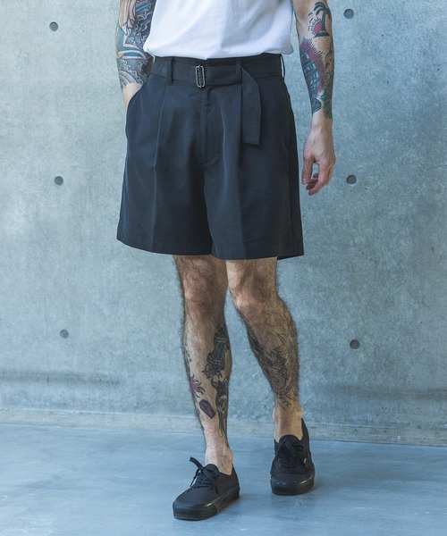 チノパン T/R POWDER CLOTH / BELTED SHORTS /M261133 メンズ