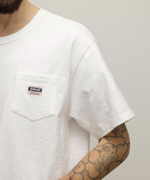 「schott」 半袖Tシャツ X-LARGE ホワイト メンズ_画像7
