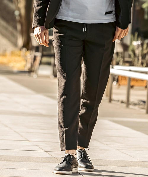 「AKM Contemporary」 スラックス M ブラック×ホワイト メンズ_画像2