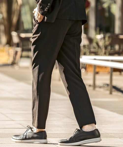 「AKM Contemporary」 スラックス M ブラック×ホワイト メンズ_画像3