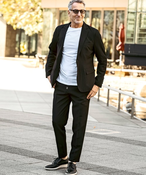 「AKM Contemporary」 スラックス M ブラック×ホワイト メンズ_画像8