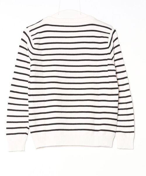 「MODE ROBE」 ボーダー柄長袖ニット FREE ホワイト レディース_画像2