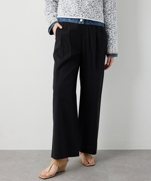 THE PAUSE ワイドパンツ パンツ 「THE PAUSE」コットンリネンタック