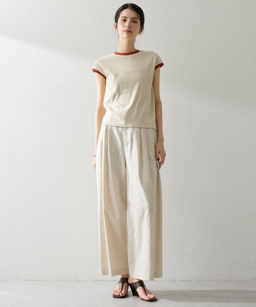 THE PAUSE ワイドパンツ パンツ 「THE PAUSE」コットンリネンタック