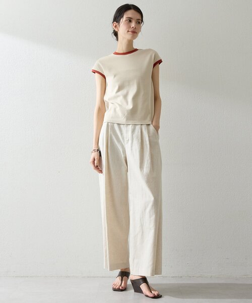 THE PAUSE ワイドパンツ パンツ 「THE PAUSE」コットンリネンタック