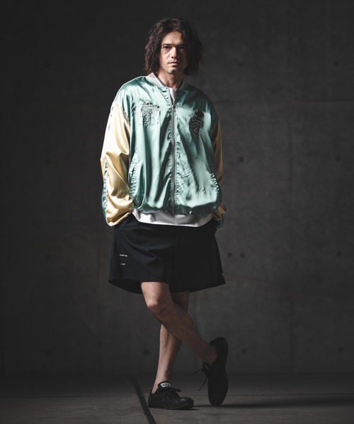 GLIMCLAP スカジャン mj11356-Balloon Souvenir Jacket-- Tokyo