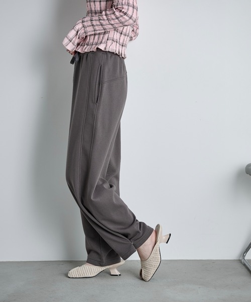 THE Yon ワイドパンツ スウェットパンツ ジャージ コットン裏毛サイド