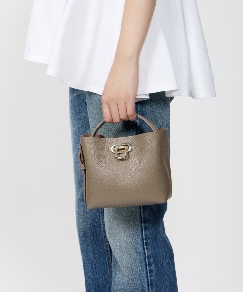 ショルダーバッグ バッグ ANELLI TURNLOCK MINI バッグ TAUPE レディースの画像