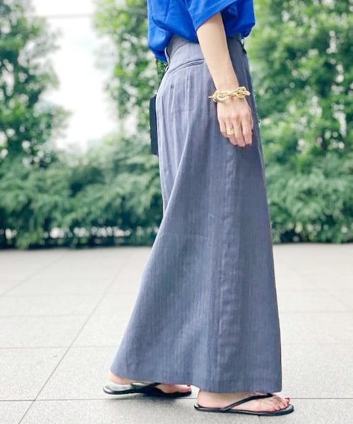 「VERMEIL par iena」 ロングスカート 40 ブルー レディース_画像4