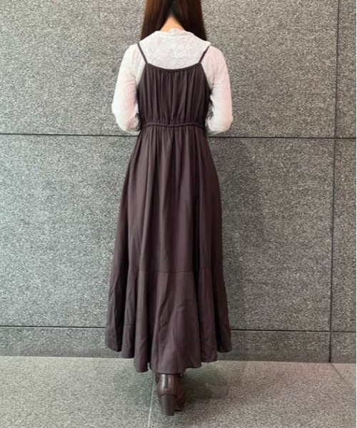 「axes femme」 キャミソールワンピース FREE ブラック レディース_画像4