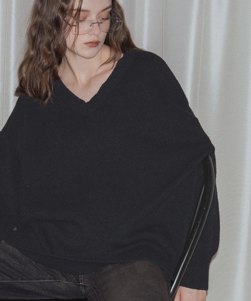 「Mili affinity」 長袖ニット FREE ブラック レディース_画像3