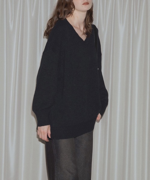 「Mili affinity」 長袖ニット FREE ブラック レディース_画像5