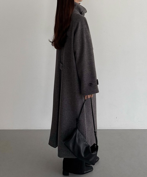 「callautia」 ステンカラーコート X-LARGE ダークグレー レディース_画像5