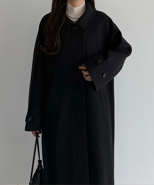 「callautia」 ステンカラーコート X-LARGE ダークグレー レディース_画像9