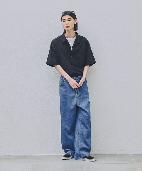 LAKOLE（ラコレ） ワイドパンツ ジーンズ 「多機能ウェア」冷感ワーク