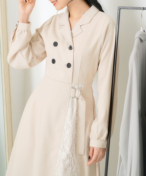 「Newlyme」 長袖ワンピース MEDIUM ブラック レディース_画像3