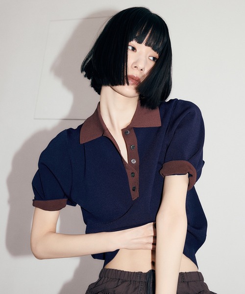 ADAM ET ROPE'（アダムエロペ） ポロシャツ ポロ 「WEB限定」ハーフ