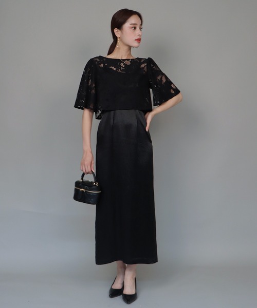 「J by blue」 キャミソールワンピース MEDIUM ブラック レディースの画像