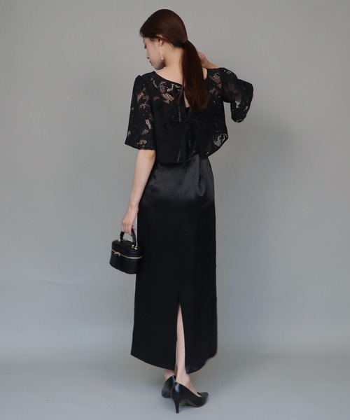「J by blue」 キャミソールワンピース MEDIUM ブラック レディースの画像