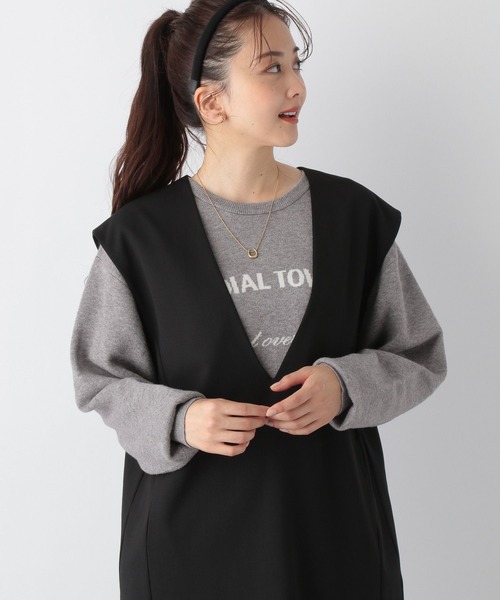 「GLOBAL WORK」 長袖ニット MEDIUM グレー系その他 レディース_画像2