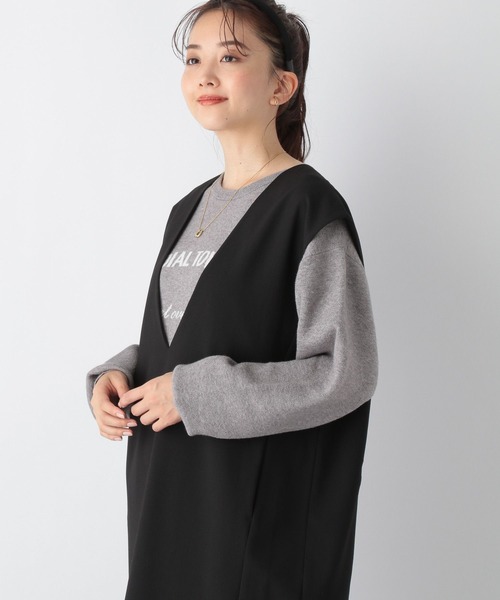 「GLOBAL WORK」 長袖ニット MEDIUM グレー系その他 レディース_画像3