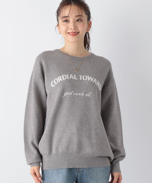 「GLOBAL WORK」 長袖ニット MEDIUM グレー系その他 レディース_画像4