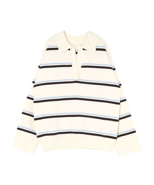 GYDA（ジェイダ） ニット セーター スキッパーPOLOボーダーニット 