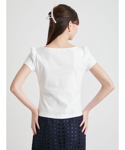 tシャツ 「洗える」トリムポケットTシャツ レディースの画像