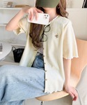 tシャツ 半袖 小さめ刺繍の上品さで、ラフなの...の詳細画像2