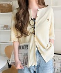 tシャツ 半袖 小さめ刺繍の上品さで、ラフなの...の詳細画像1