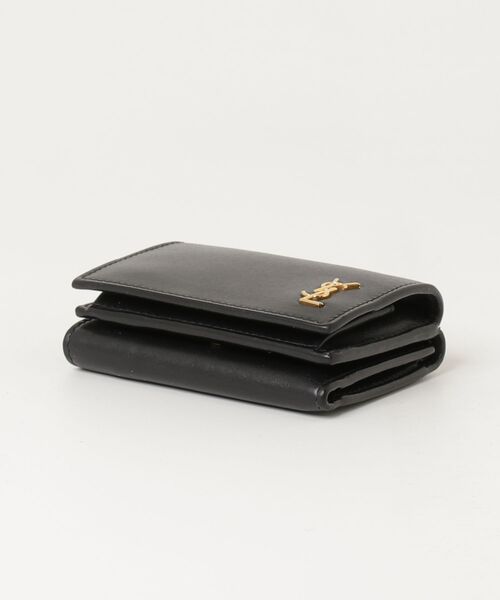 「SAINT LAURENT PARIS」 オリガミタイニー 三つ折り 財布 - ブラック レディース_画像3