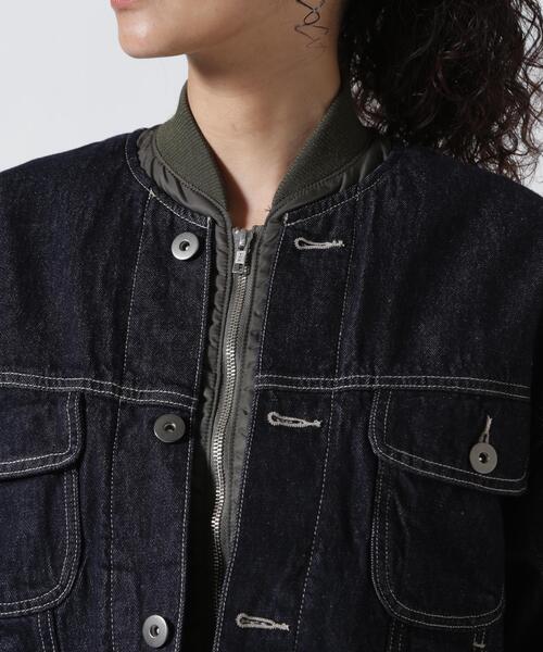 デニムジャケット gジャン UN3D./アンスリード/MA-1 DOCKING DENIM JACKET/MA-1ドッキングデニムジャケットの画像