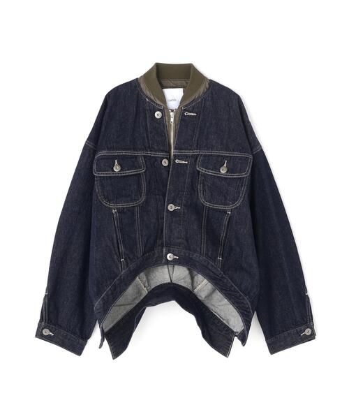 デニムジャケット gジャン UN3D./アンスリード/MA-1 DOCKING DENIM JACKET/MA-1ドッキングデニムジャケットの画像
