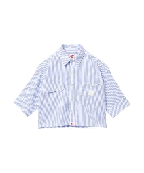 A BATHING APE（アベイシングエイプ） ブラウス シャツ PU BADGE SHORT 