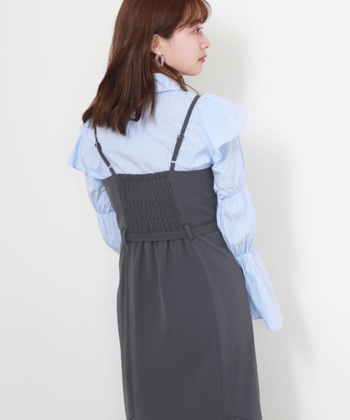 「Cheek」 キャミソールワンピース MEDIUM モカ レディース_画像5