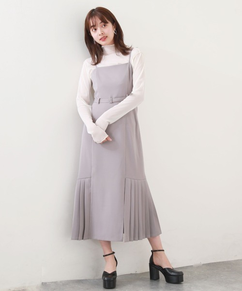 「Cheek」 キャミソールワンピース MEDIUM モカ レディース_画像6