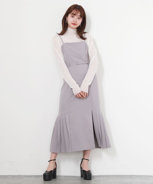 「Cheek」 キャミソールワンピース MEDIUM モカ レディース_画像7
