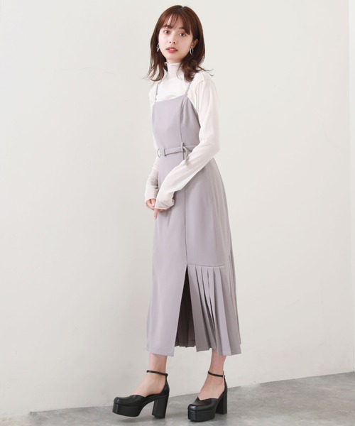 「Cheek」 キャミソールワンピース MEDIUM モカ レディース_画像8